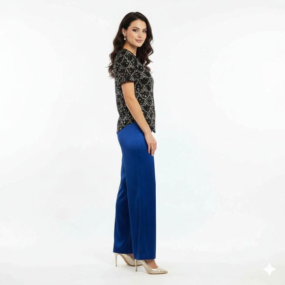 Nwt LAURENCE KAZAR Fully Beaded Evening Blouse Top Sz M - Picture 2 of 4